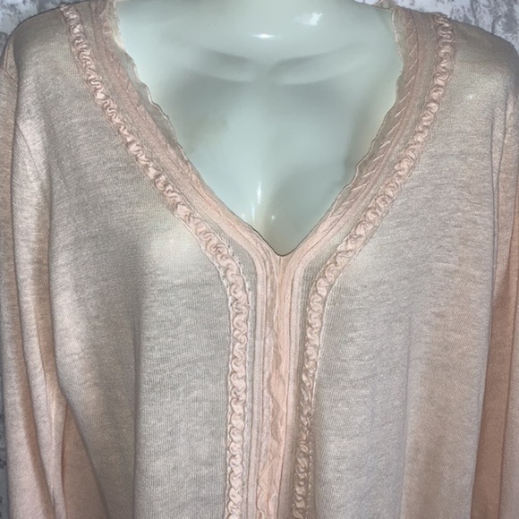 AUGUST SILK LINEN SWEATER BLUSH LADIES SIZE LARGE - Picture 3 of 9